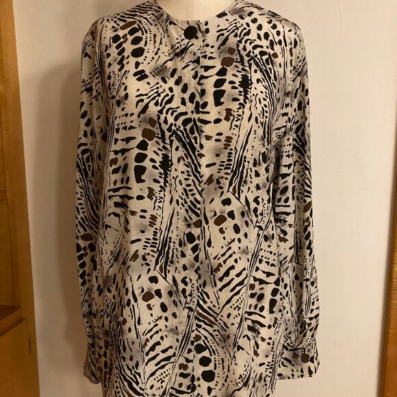 LLoyd Williams Animal Print Blouse - Picture 1 of 6